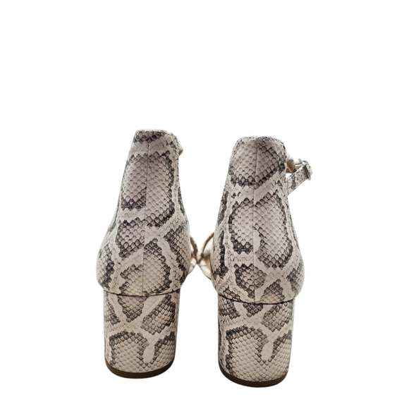 Steve Madden Women's Snake Skin Padded Adjustable Ankle Strap Dress Sandals - 10 - Picture 5 of 9